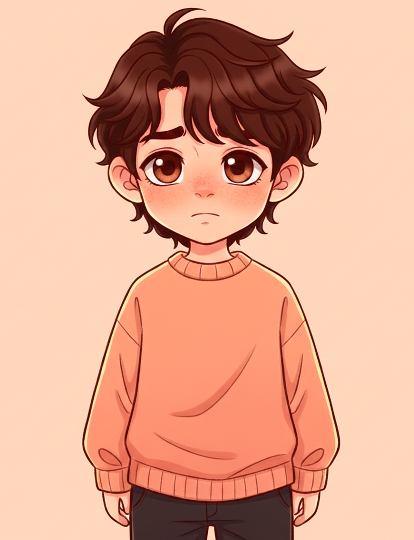 Маленький Сэм Дайлли. Арт аниме к книге "Теневой кролик".