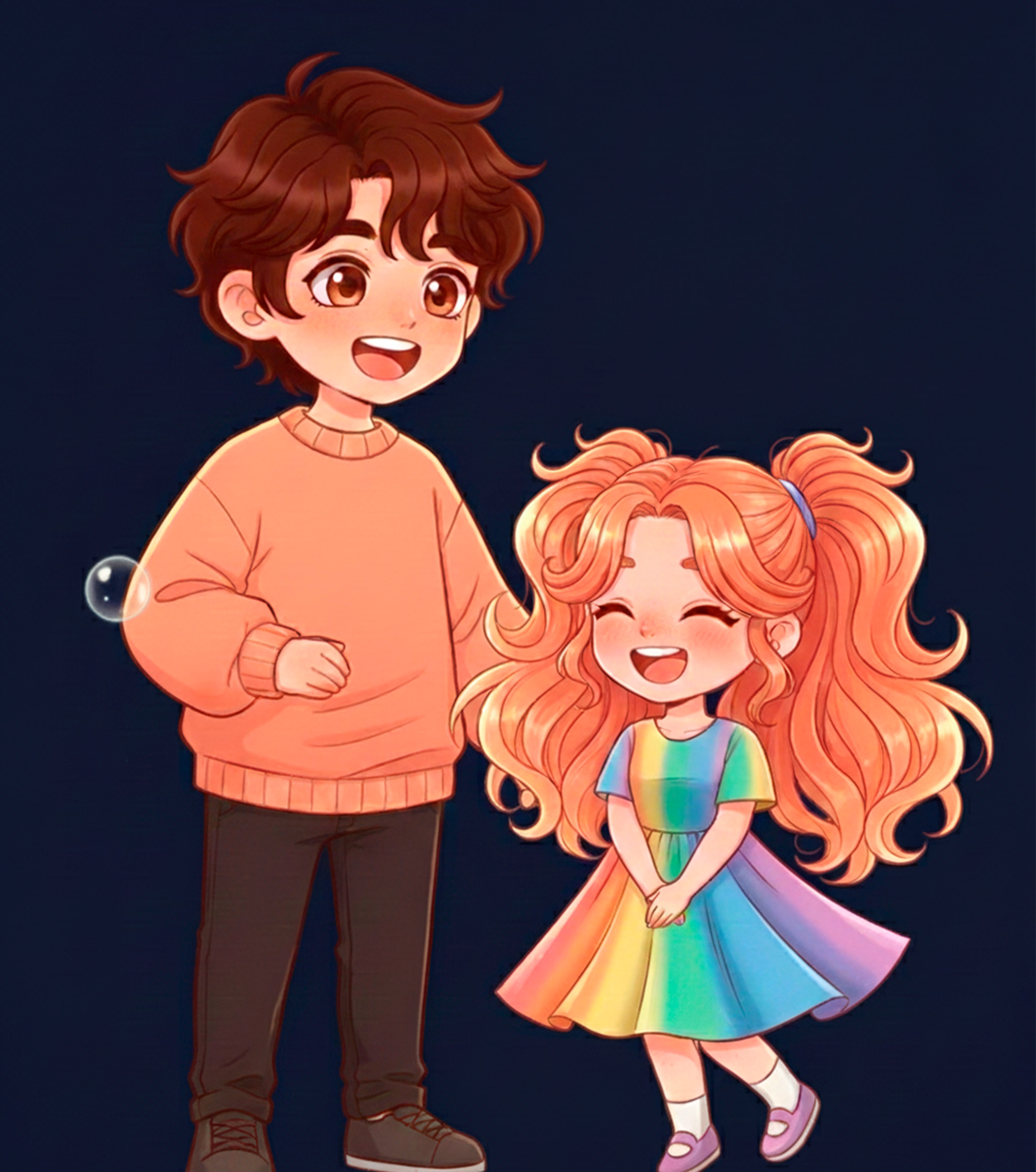 Сэм Дайлли и Ванесса. Арт к книге "Теневой кролик".