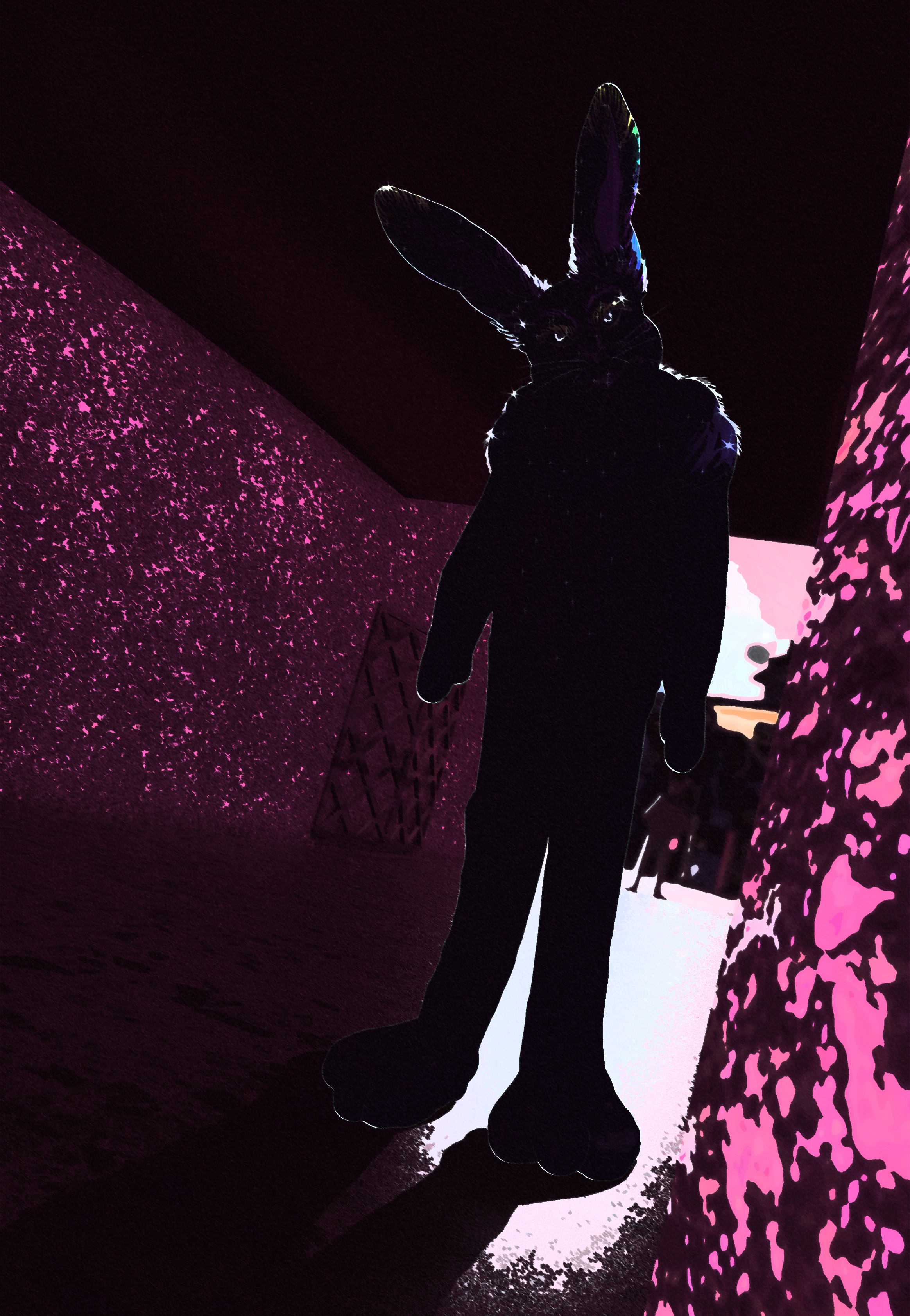 Майкл Радоу. Иллюстрация к книге "Тайна маски". Маскот Теневой кролик. Развлекательный центр "Теневой кролик".